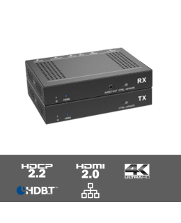 TPUH613 - 4K HDBaseT extender kit met audio de-embedder 70 meter