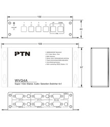 PTN - WVG4A - 4 voudige VGA + audio switcher