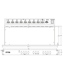 PTN - WVG8A - 8 voudige VGA + audio switcher