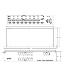 PTN - WVG16A - 16 voudige VGA + audio switcher