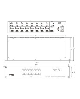 PTN - WVG16A - 16 voudige VGA + audio switcher