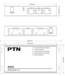 PTN - SDV4 - 4 voudige DVI splitter