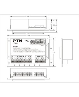 PTN - PTDM6 - 6-voudige dimmer