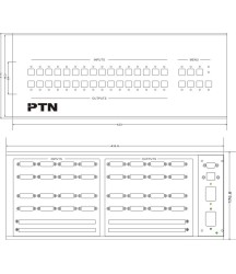 PTN - MDV1616A - 16x16 DVI Matrix met audio