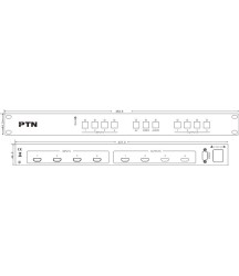 PTN - MHD44 - 4x4 HDMI 1.4a Matrix Switcher