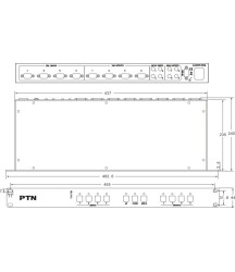 PTN - MVG44A - 4x4 VGA Matrix switcher met audio