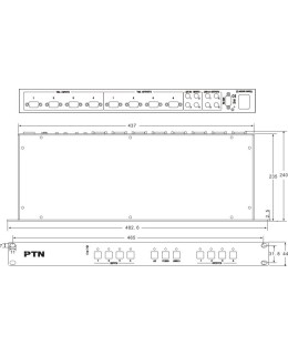 PTN - MVG44A - 4x4 VGA Matrix switcher met audio