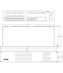 PTN - MVG84A - 8x4 VGA Matrix switcher met audio