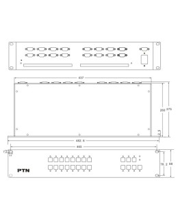 PTN - MVG88A - 8x8 VGA Matrix switcher met audio