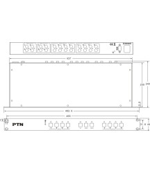 PTN - MCV44A - 4x4 Video/audio matrix switcher