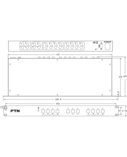 PTN - MCV44A - 4x4 Video/audio matrix switcher