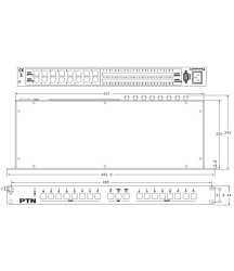 PTN - MCV88A - 8x8 Video/audio matrix switcher