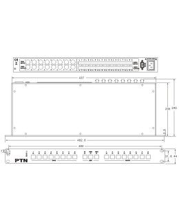 PTN - MCV88A - 8x8 Video/audio matrix switcher