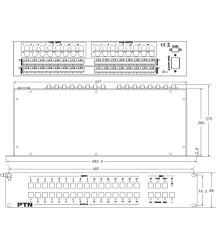 PTN - MCV1616A - 16x16 Video/audio matrix switcher