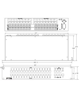 PTN - MCV1616A - 16x16 Video/audio matrix switcher