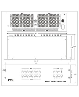 PTN - MRG88A - 8x8 RGBHV + audio matrix switcher