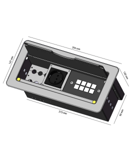 De TS-12C is de ideale combinatie tussen cable management en room control.