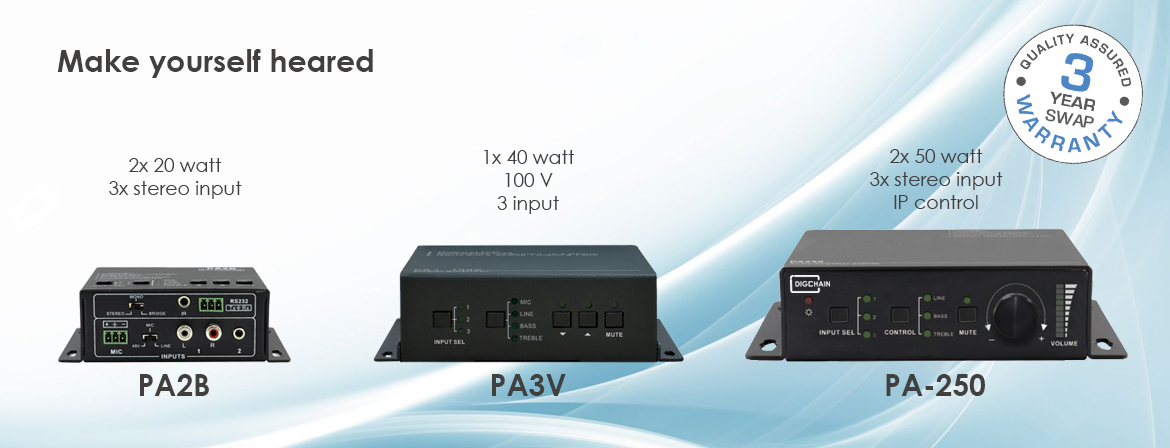 Digichain amplifier line up